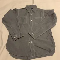 Ray BEAMS グレー デニム長袖シャツ