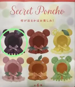 ディズニーストア　シークレットポンチョ　ぶどう　紫