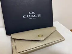 新品・未使用】COACH ベージュ 長財布 型番:CU158 - メルカリ