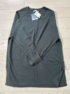 長袖ニット セーター グレー チュニック