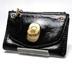 1449 Juicy Couture エナメル 黒 コインケース キーケース