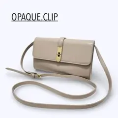 OPAQUE.CLIP オペークドットクリップ ベージュミニショルダーバッグ ☆