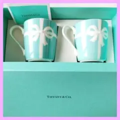 Tiffany & Co. ティファニー ブルー リボン マグカップ 2個セット