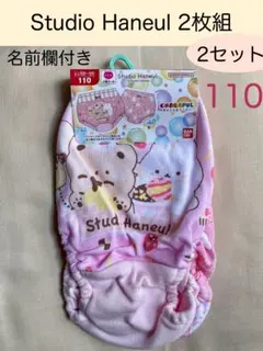 女児ショーツ110 2枚組×2 Studio Haneul 名前欄付き