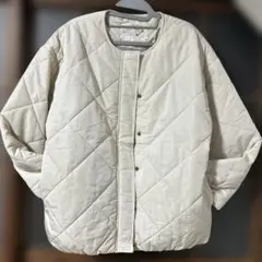 アイボリー キルティングジャケット Lサイズ