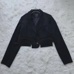 美品 24AW ユナイテッドトウキョウ カーブアシメショートジャケット ブラックのサムネイル