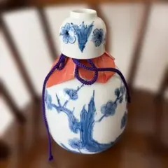 青い花模様の徳利と酒器セット(酒は、入っておりません)