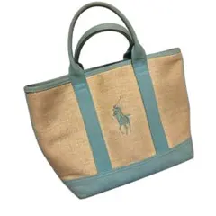 ★週末限定値下げ★POLO ラルフローレン かごバッグ　トートバック Ralph Lauren(ラルフローレン) かごバッグ(レディース) - 海外