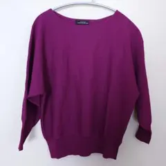 GREEN LABEL RELAXING パープル 7分袖 ニット