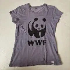 WWF パンダ　半袖Tシャツ パープル　古着　アメリカ製　ビンテージ　アローズのサムネイル