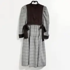 axes femme POETIQUE サイドリボンビスチェ付ＯＰ　チェック