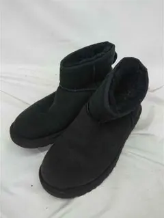 &アグ クラシックミニ ムートンブーツ ブラック系 レディース 24cm