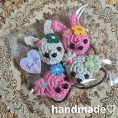特別価格！あみぐるみ くまとうさぎのヘアゴム アソート 詰め合わせ♡早い者勝ち！