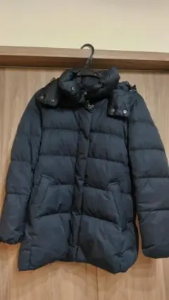 CLEAR IMPRESSION　フード付きダウンジャケット　ネイビー　サイズ2