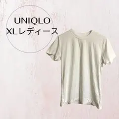 ユニクロ クルーネックTシャツ XL レディース ホワイト 無地シンプル定番