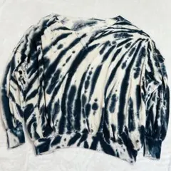 一点もの✨タイダイデザイン スウェット 長袖 古着 ネイビー/アイボリー
