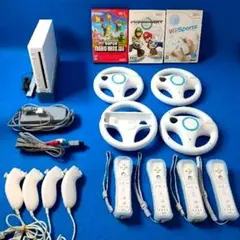 マリオカート 本体一式 スーパーマリオブラーザーズ Wiiスポーツ ハンドル4個