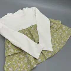 女の子　長袖　トップス　カットソー　チュニック　花柄　branshes 110