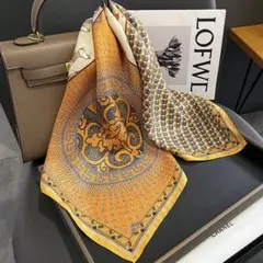 65㎝ シルクスカーフ シルク100% 正方形