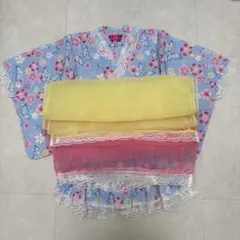 Little Princess 花柄蝶模様 浴衣 110サイズ
