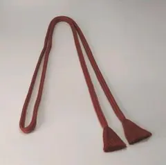 正絹 冠組 帯締め 臙脂色 日本製 江戸組紐 通年