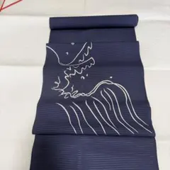 未仕立て 絽 夏帯 名古屋帯 抽象柄 金駒刺繍のサムネイル