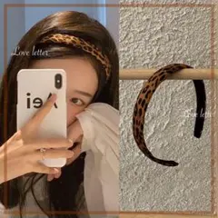 No.967 レオパード柄カチューシャ ブラウン 豹柄 韓国 秋冬