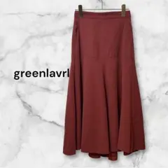グリーンレーベルリラクシング 美品 ロングフレアスカート36 S エンジ 612