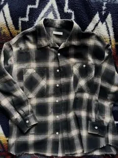 FREAK'S STORE レーヨン ネルシャツ オンブレ オープンカラー