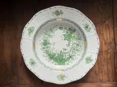 I、【ヘレンド】インドの華☆ 36.3cm大プラター☆真ん中サーっと傷 I、【ヘレンド】インドの華☆ 36.3cm大プラター☆真ん中サーっと傷