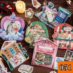 クリスマス ヴィンテージ風 ステッカーセット