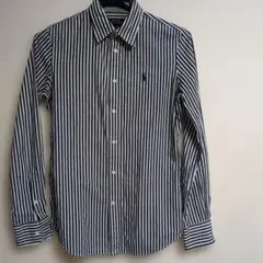 Polo Ralph Lauren 白黒ストライプシャツ Sサイズ いな