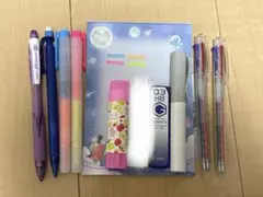 【筆記用具 まとめ売り 合計9点】ボールペン ハサミ シャーペン 蛍光ペン など