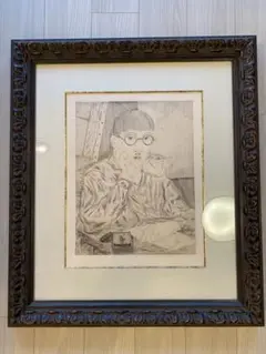 藤田嗣治　ヘリオグラビュール(銅版画)『今日の芸術より』1927年、黄布＆共箱付 藤田嗣治 ヘリオグラビュール(銅版画)『今日の芸術より』1927年