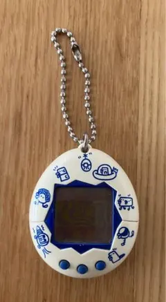 ジャンク　新種発見！！　たまごっち 　白 青柄