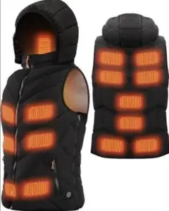 美品 フード付き 電熱ベスト 15箇所発熱