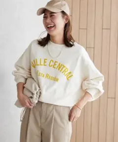 1898◆ジャーナルスタンダードレリューム アーチロゴプルワイドスウェット