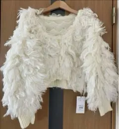 SNIDEL スナイデル ボリュームフリンジカーディガン