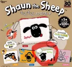 ひつじのショーン　もこもこスクエアポーチ　シャーリー　ガチャ