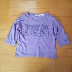 チャンピオン×スヌーピー コラボ 七分袖シャツ 130