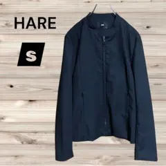 美品✨HARE【S】ノーカラージャケット・ハレ・ブラック