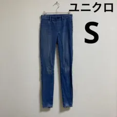 ユニクロ　ヒートテックレギンスパンツ　デニム　Sサイズ