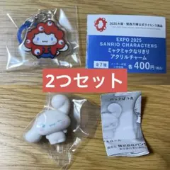 サンリオ シナモン ミャクミャクなりきりアクリルチャーム フロッキードール