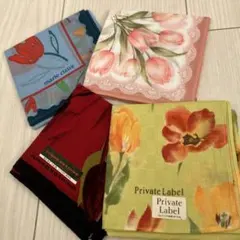 花柄ハンカチセット 4枚