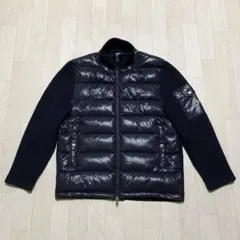 極美品　モンクレール　ハイブリッドカーディガン　ネイビー　XL 4P33