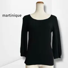 martinique 七分袖 カットソー 黒 レーヨン 2 ストレッチ 日本製のサムネイル