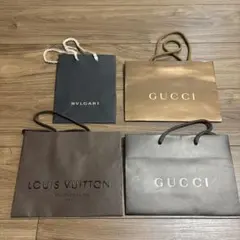 グッチ　ヴィトン　ブルガリ　ショッパー4枚セット