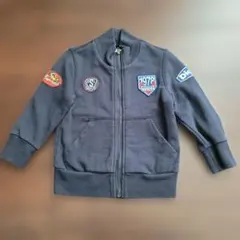 ダークブルー トレーナー ジッパー付き