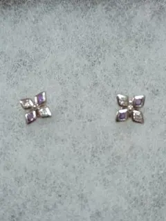 K14WG アメジストジルコニアピアス