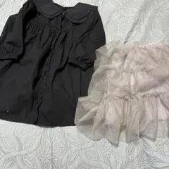 値下げ 美品 90サイズワンピース チュールスカートセット売り